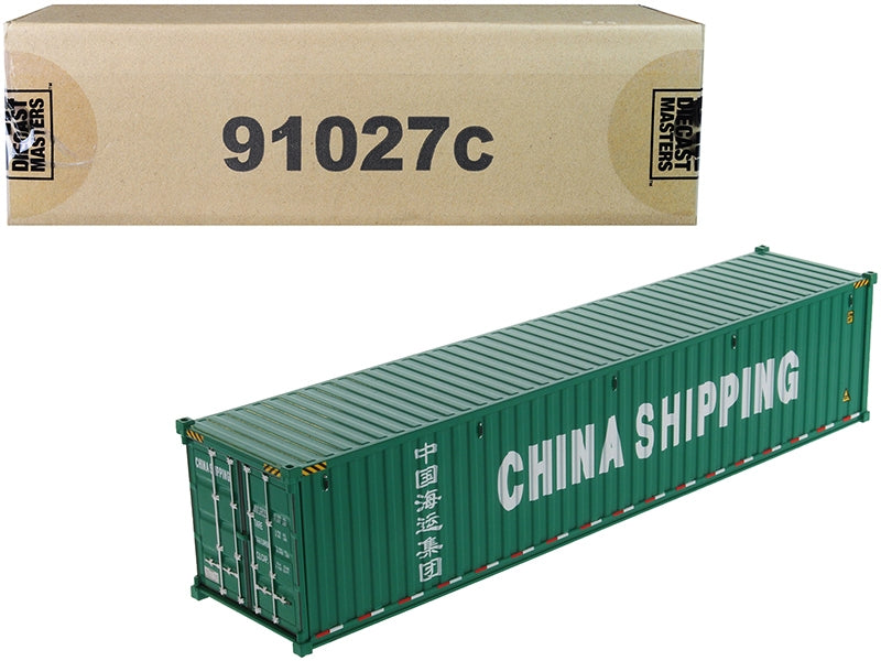 40' Dry Goods Sea Container "China Shipping" Green "Transport Series" 1/50 Model by Diecast Masters Diecast Masters