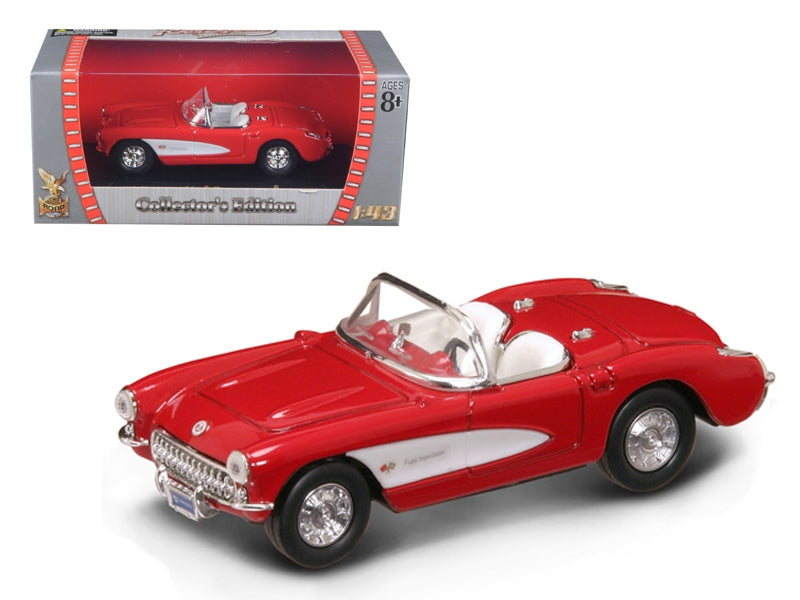 1957 Chevrolet Corvette Convertible Red 1/43 Diecast Model Car by Road Signature Road Signature