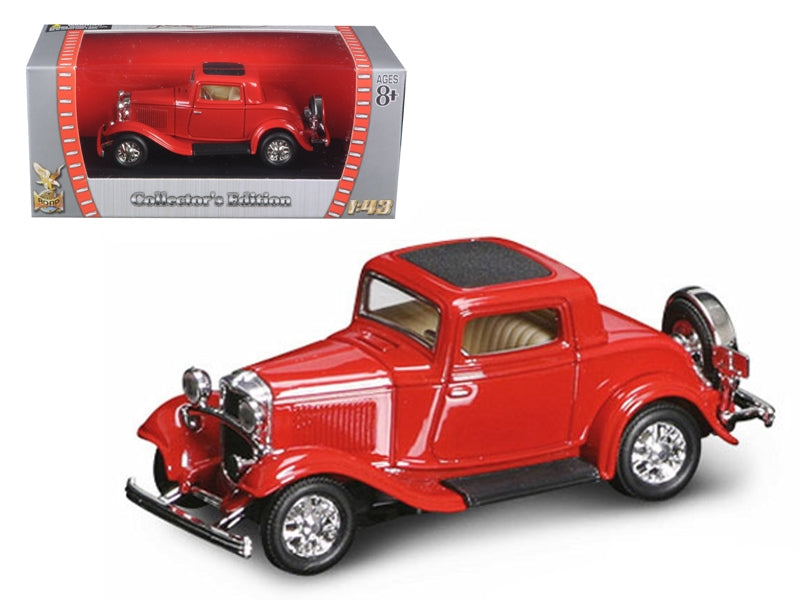 1932 Ford 3-Window Coupe Red 1/43 Diecast Model Car by Road Signature Road Signature