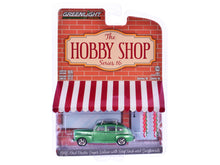 Load image into Gallery viewer, 1946 Ford Fordor Super Deluxe Green Metallic with White Interior and Roof Rack with Surfboards &quot;The Hobby Shop&quot; Series 16 1/64 Diecast Model Car by Greenlight Greenlight
