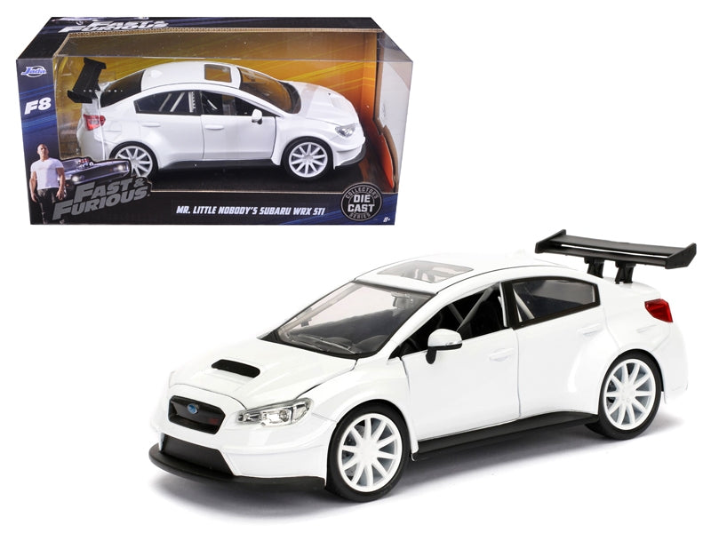 Mr. Little Nobody's Subaru WRX STI White "Fast & Furious F8: The Fate of the Furious" Movie 1/24 Diecast Model Car  by Jada Jada