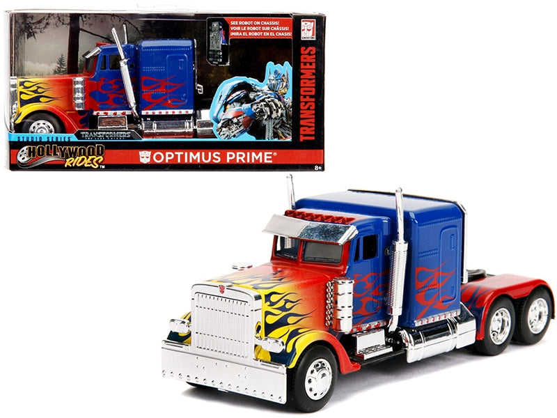 Optimus Prime Truck with Robot on Chassis from "Transformers" Movie "Hollywood Rides" Series 1/32 Diecast Model by Jada Jada