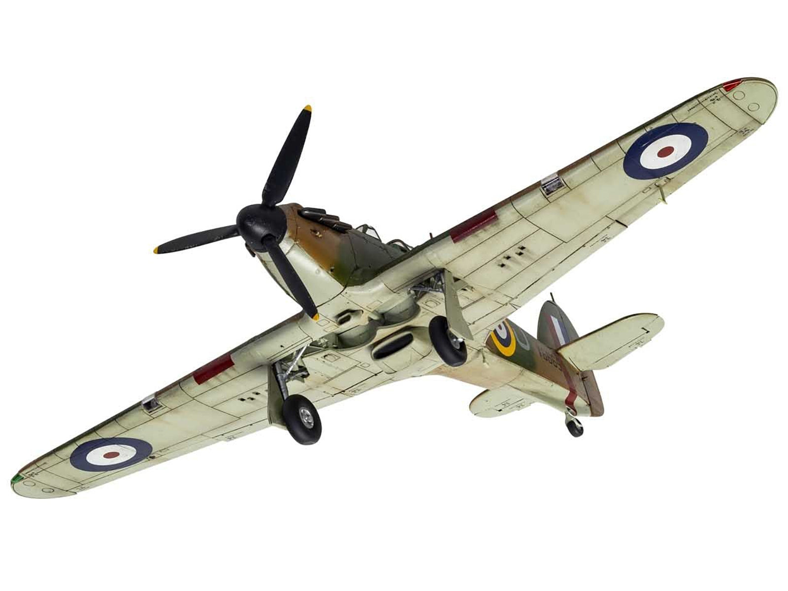 Level 2 Model Kit Hawker Hurricane Mk.I Fighter Aircraft with 2 Scheme Options 1/48 Plastic Model Kit by Airfix Airfix