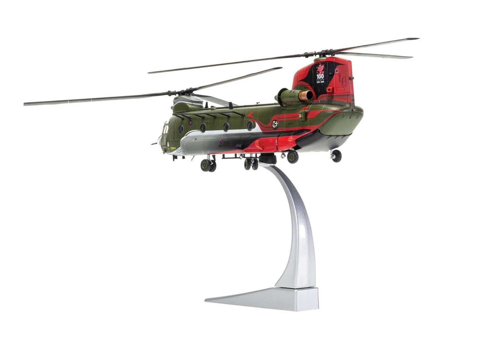 Boeing Chinook HC.4 Helicopter "ZA712 RAF No.18 (B) Squadron 100 Years Anniversary Scheme RAF Odiham" (September 2016) Royal Air Force "The Aviation Archive" Series 1/72 Diecast Model by Corgi Corgi