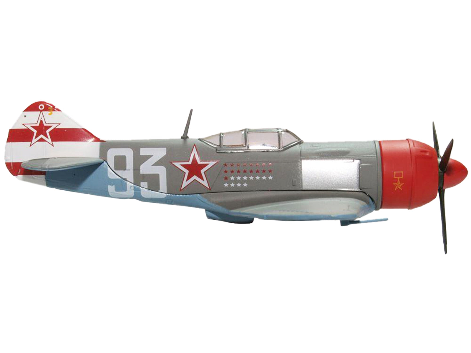 Lavochkin LA7 Fighter Plane Sergei Federovich Dolgushin 156th Fighter Regiment (1945) "Oxford Aviation" Series 1/72 Diecast Model Airplane by Oxford Diecast Oxford Diecast