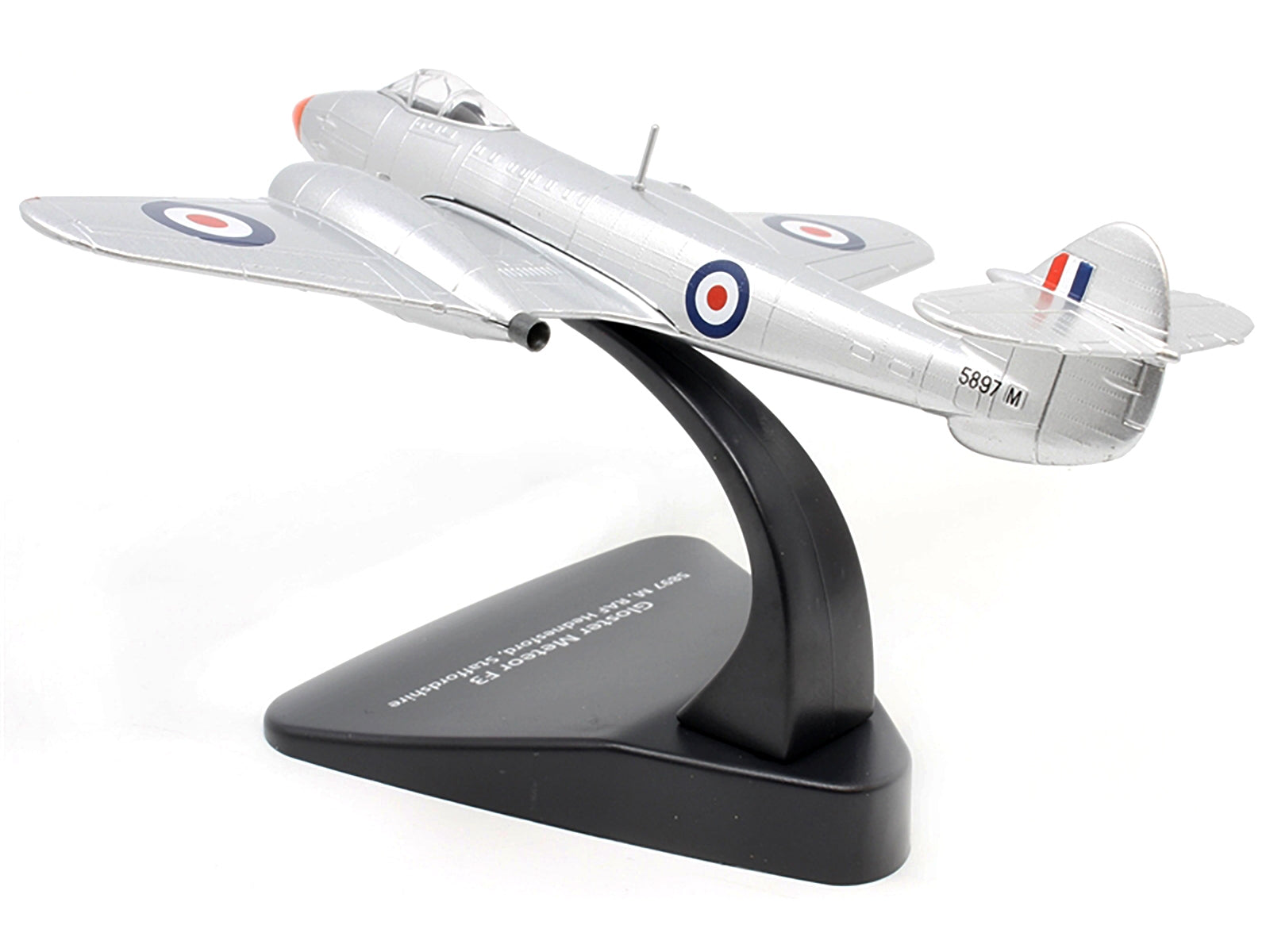 Gloster Meteor F3 Jet Fighter 5897 M RAF Hednesford Staffordshire England "Oxford Aviation" Series 1/72 Diecast Model Airplane by Oxford Diecast Oxford Diecast