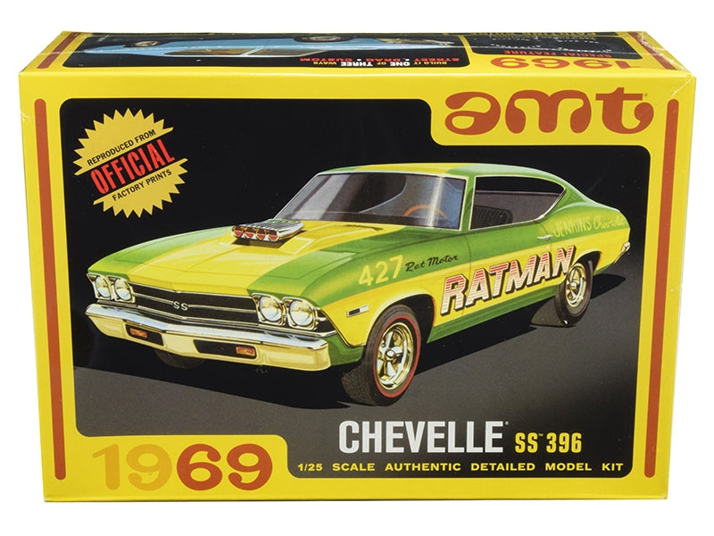 Skill 2 Model Kit 1969 Chevrolet Chevelle SS 396 3 in 1 Kit 1/25 Scale Model by AMT AMT