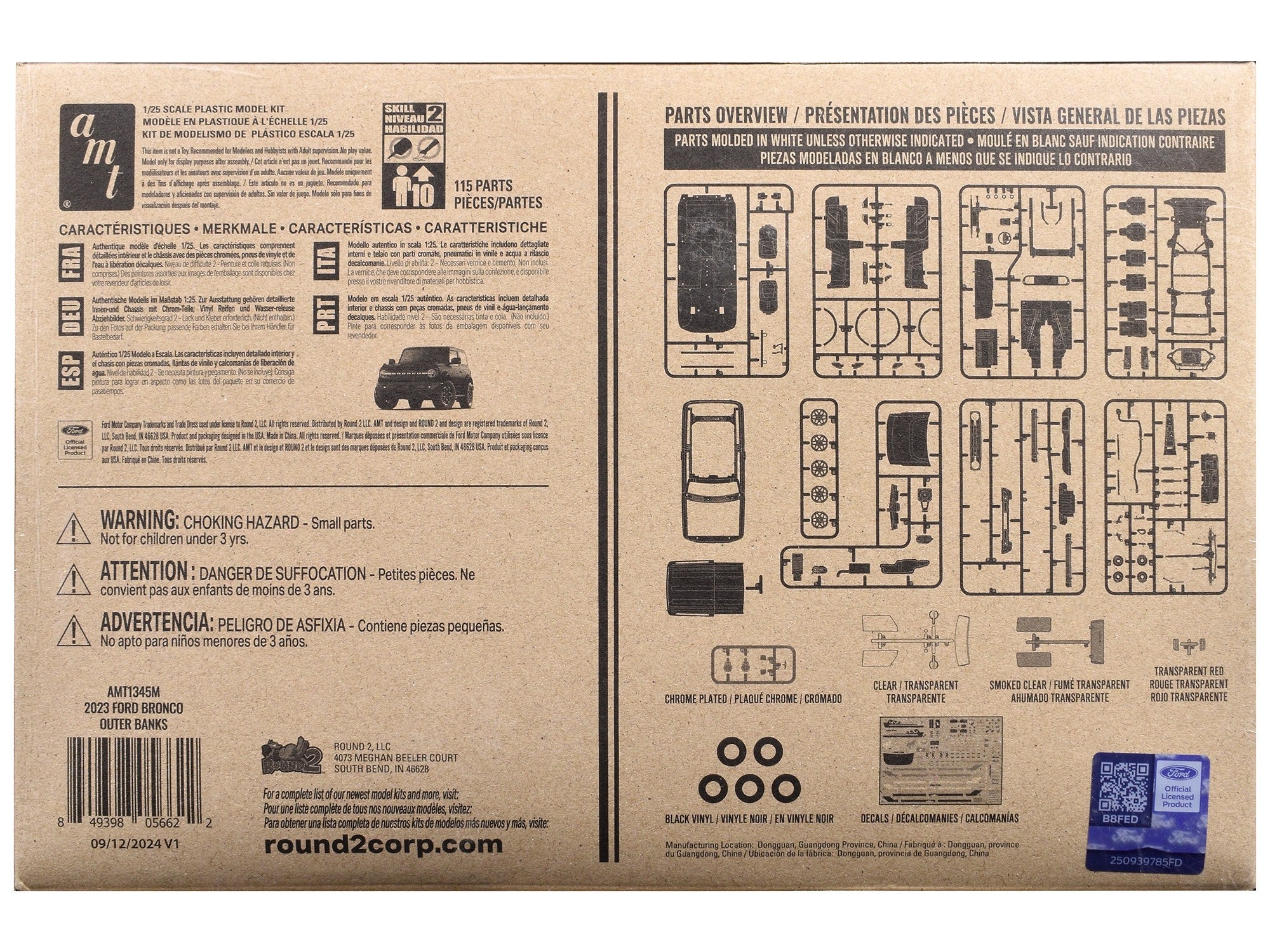 Skill 2 Model Kit 2023 Ford Bronco Outer Banks 1/25 Scale Model by AMT AMT