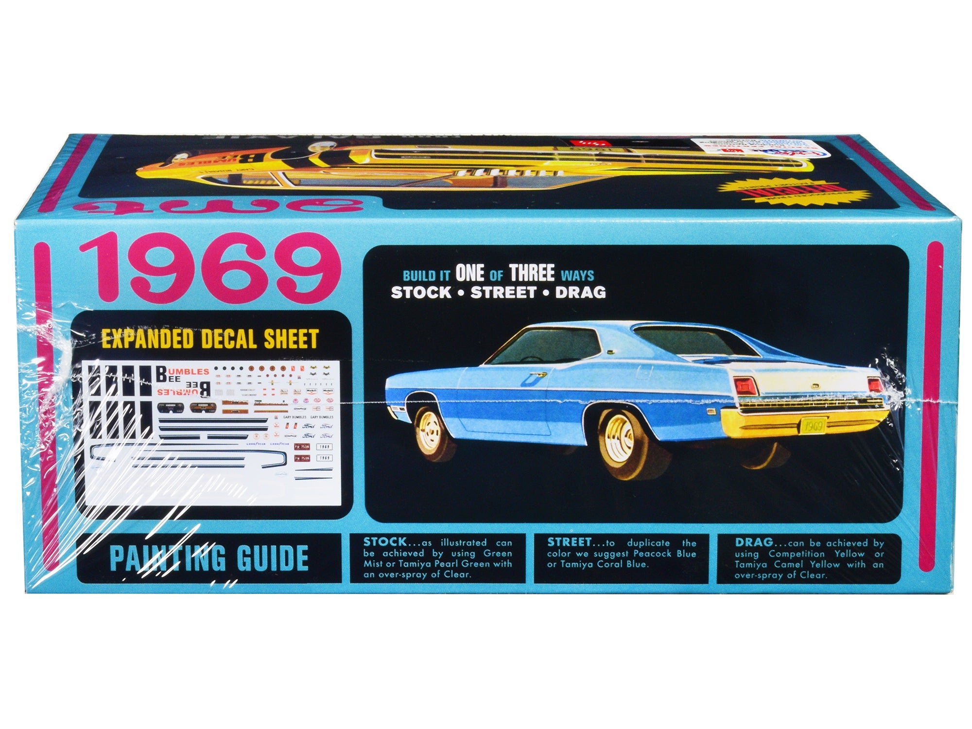 Skill 2 Model Kit 1969 Ford Galaxie 3-in-1 Kit 1/25 Scale Model by AMT AMT