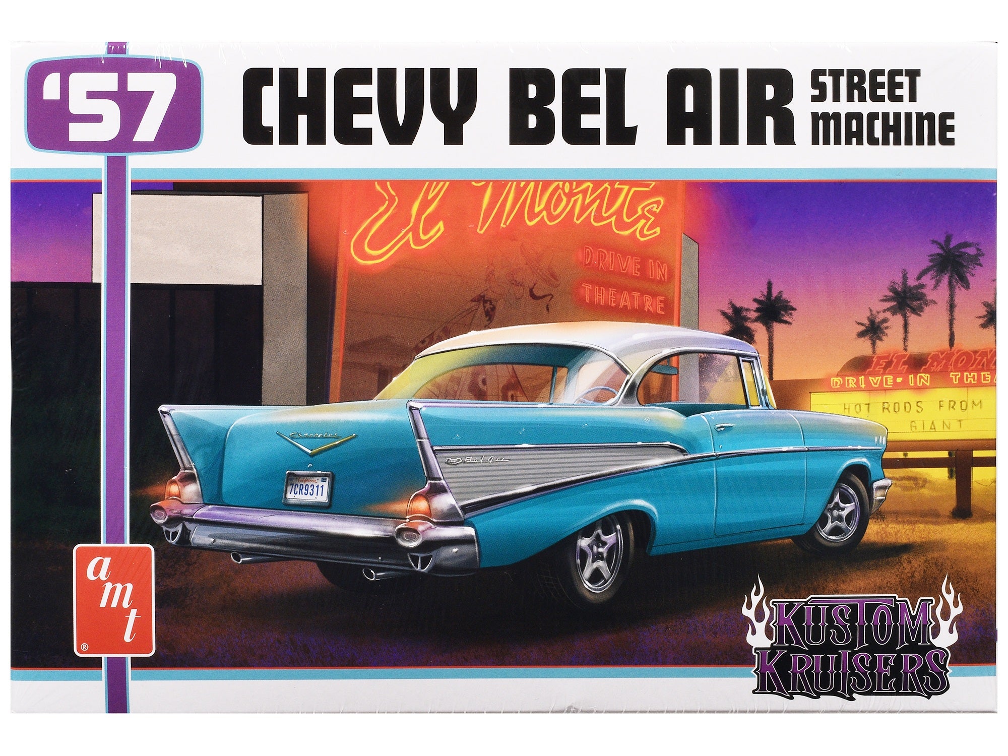 Skill 2 Model Kit 1957 Chevrolet Bel Air Street Machine "Kustom Kruisers" 1/25 Scale Model by AMT AMT