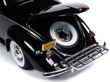 Load image into Gallery viewer, 1937 Lincoln Zephyr Black with Red Interior 1/18 Diecast Model Car by Auto World Autoworld
