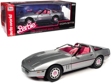 Load image into Gallery viewer, 1986 Chevrolet Corvette Convertible Silver Metallic with Pink Interior &quot;Barbie&quot; &quot;Silver Screen Machines&quot; 1/18 Diecast Model Car by Auto World Autoworld
