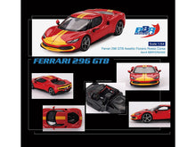 Load image into Gallery viewer, Ferrari 296 GTB Assetto Fiorano Rosso Corsa Red with Yellow Stripes 1/64 Diecast Model Car by BBR BBR
