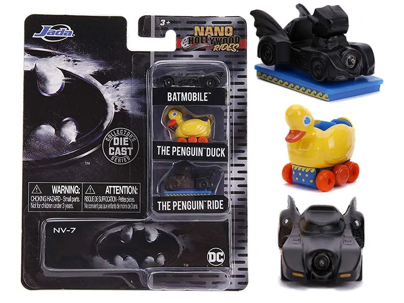 "Batman" 3 piece Set "Nano Hollywood Rides" Diecast Model Cars by Jada Jada