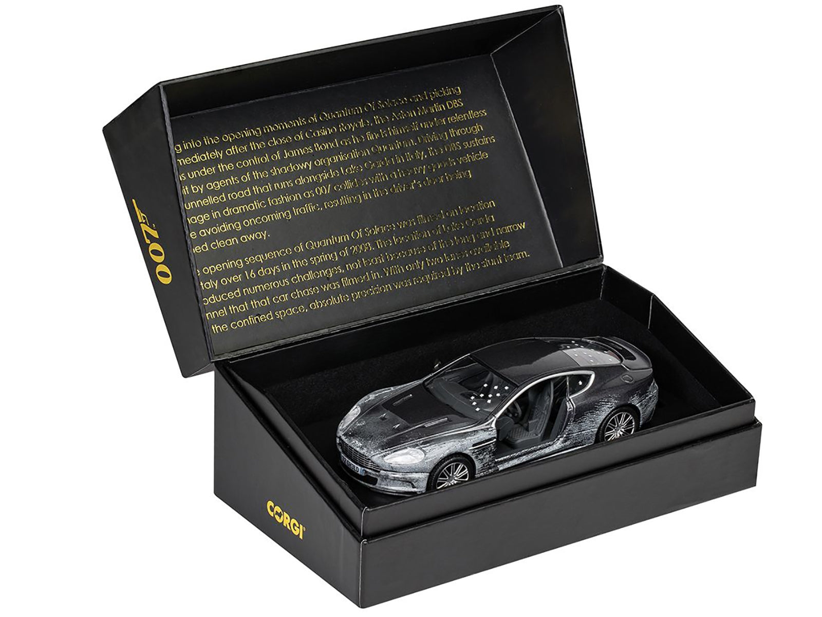 Aston Martin DBS Gray Metallic (Damaged Version) James Bond 007 "Quantum of Solace" (2008) Movie Diecast Model Car by Corgi Corgi