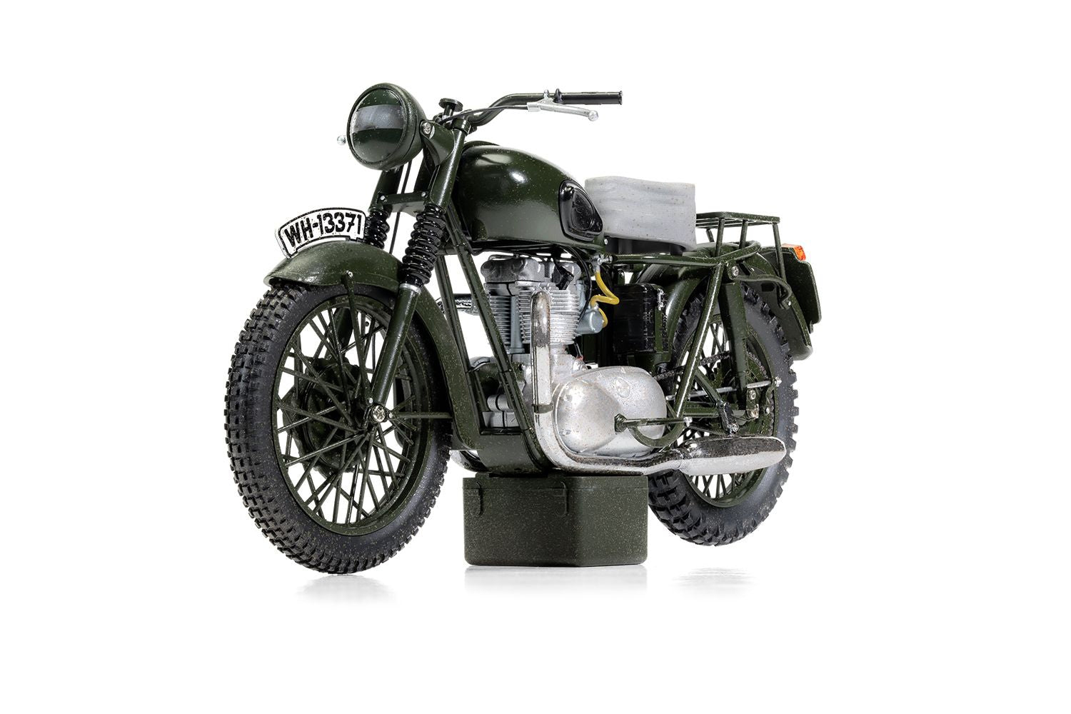 Triumph TR6 Trophy Motorcycle Dark Green (Weathered) "The Great Escape" (1963) Movie Diecast Model by Corgi Corgi