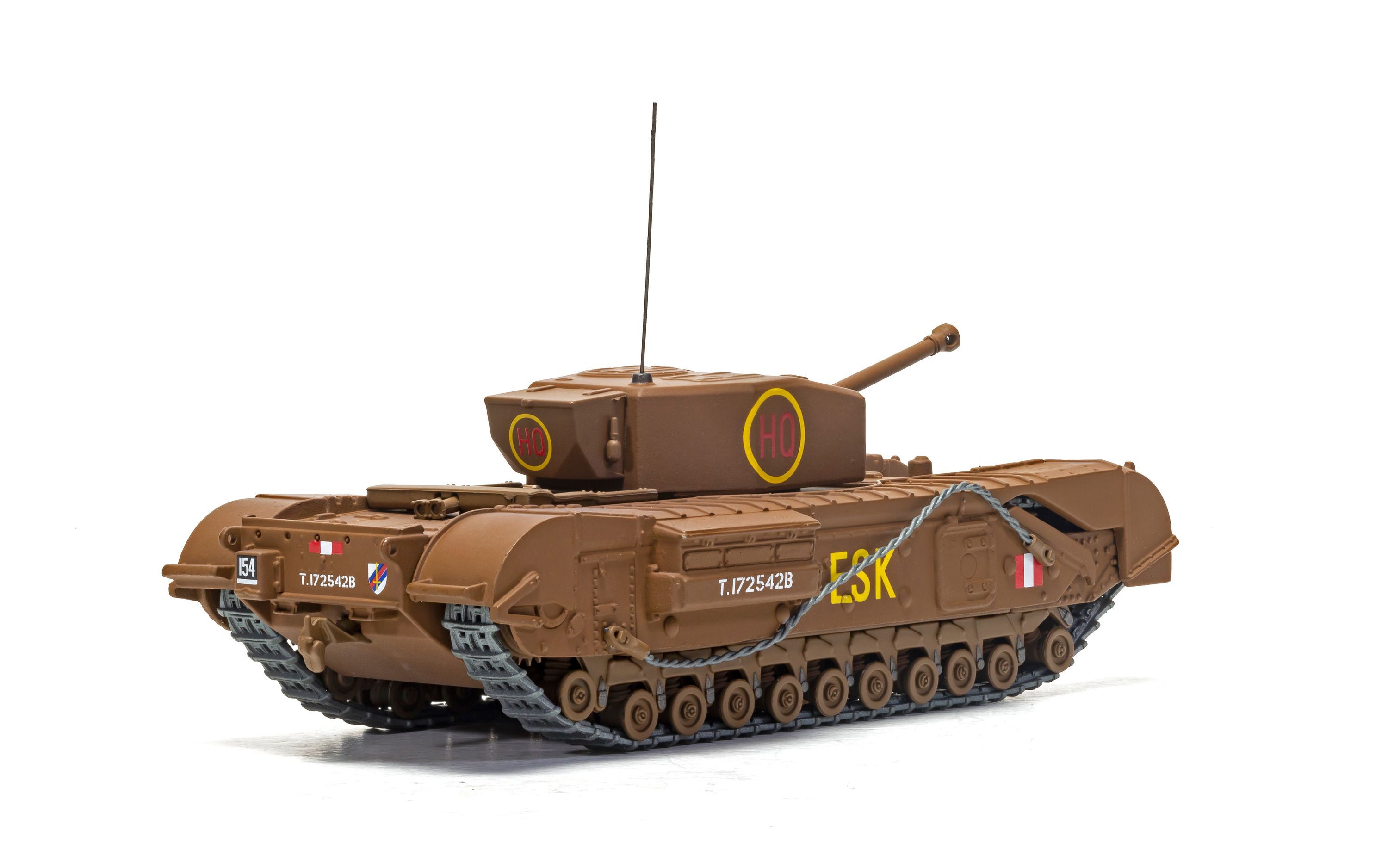 Churchill Mk.III Tank "ESK Squadron HQ C Squadron 3rd Battalion Scots Guards 6th Guards Armoured Brigade" (1943) British Royal Army "Military Legends" Series 1/50 Diecast Model by Corgi Corgi