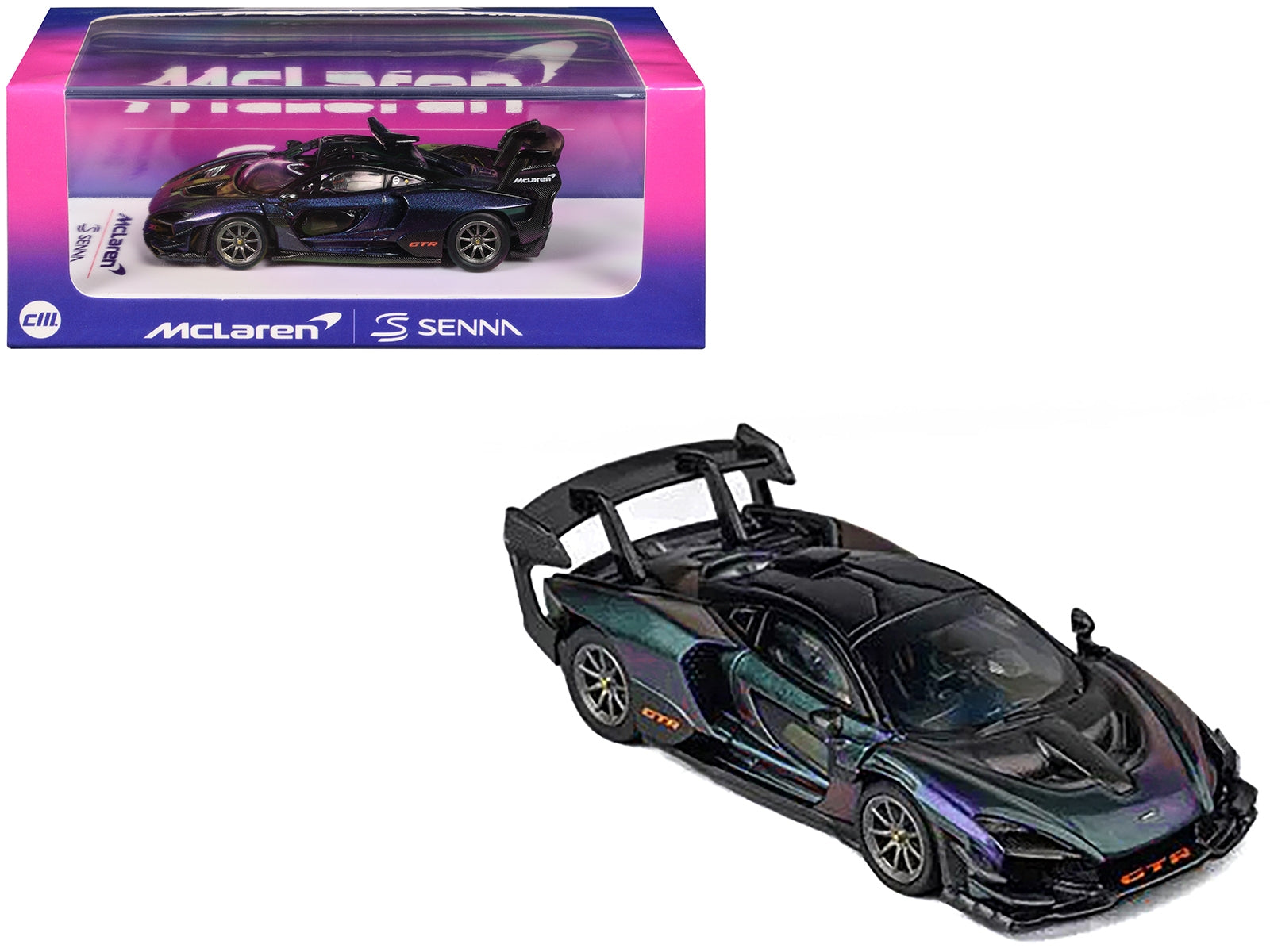 McLaren Senna GTR Purple Chameleon Metallic "Hong Kong Toy Car Salon 2024" 1/64 Diecast Model Car by CM Models CM Models