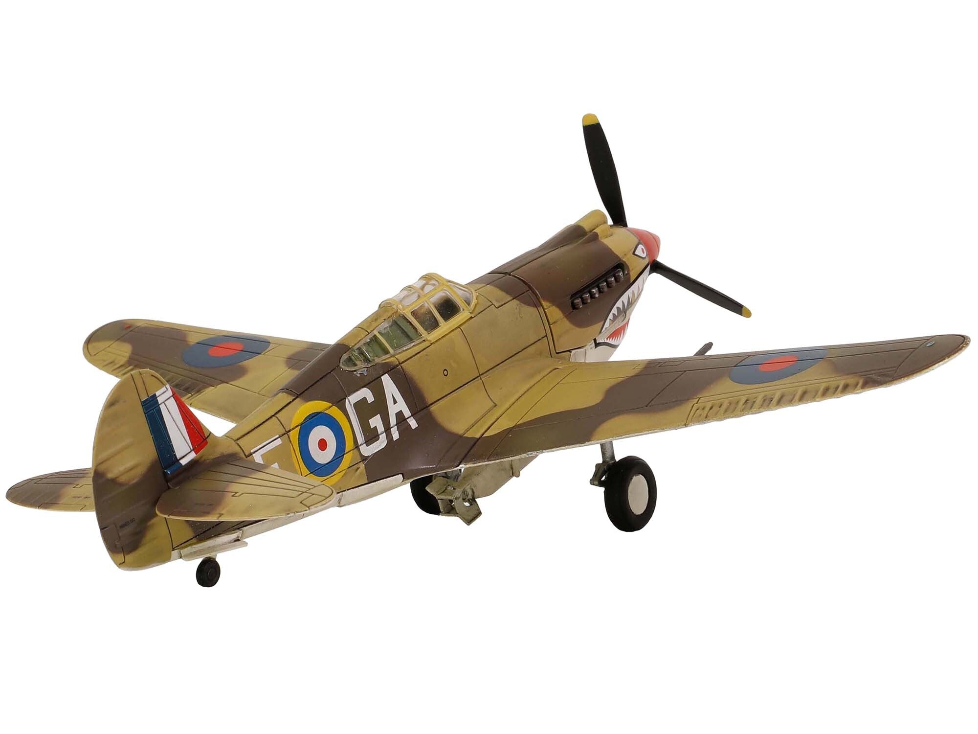 Curtiss P-40B Tomahawk MK IIB Aircraft Fighter "112 Squadron (Royal Air Force) AK402 GA-F North Africa" (October 1941) "WW2 Aircrafts Series" 1/72 Diecast Model by Forces of Valor Forces Of Valor