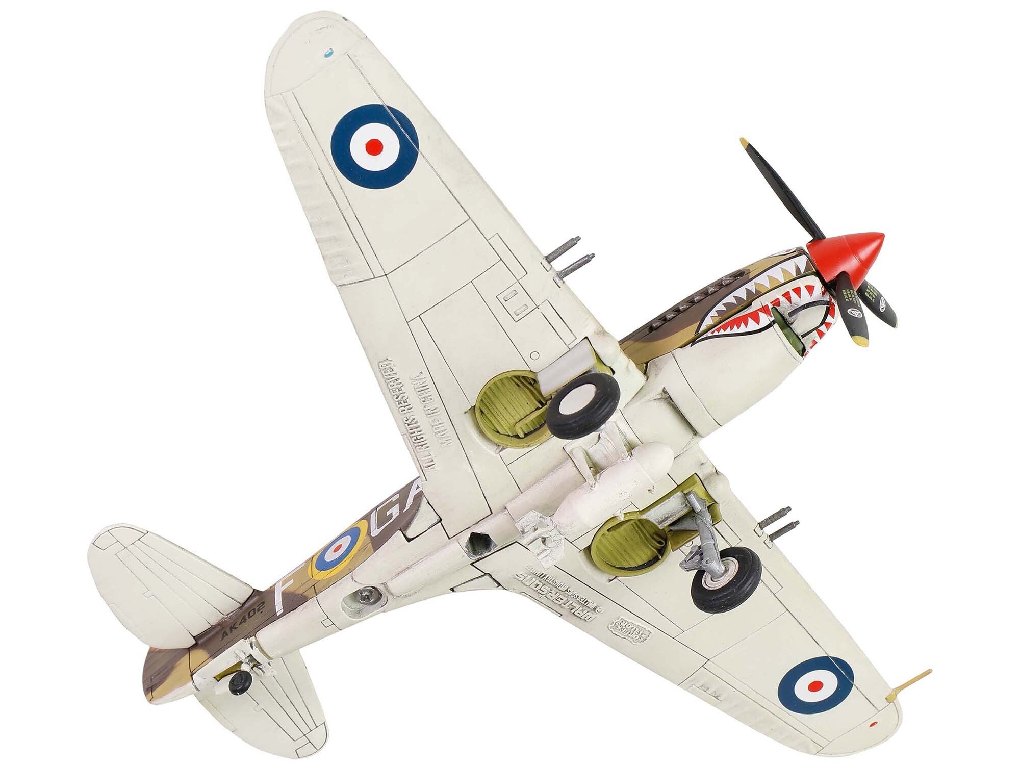 Curtiss P-40B Tomahawk MK IIB Aircraft Fighter "112 Squadron (Royal Air Force) AK402 GA-F North Africa" (October 1941) "WW2 Aircrafts Series" 1/72 Diecast Model by Forces of Valor Forces Of Valor