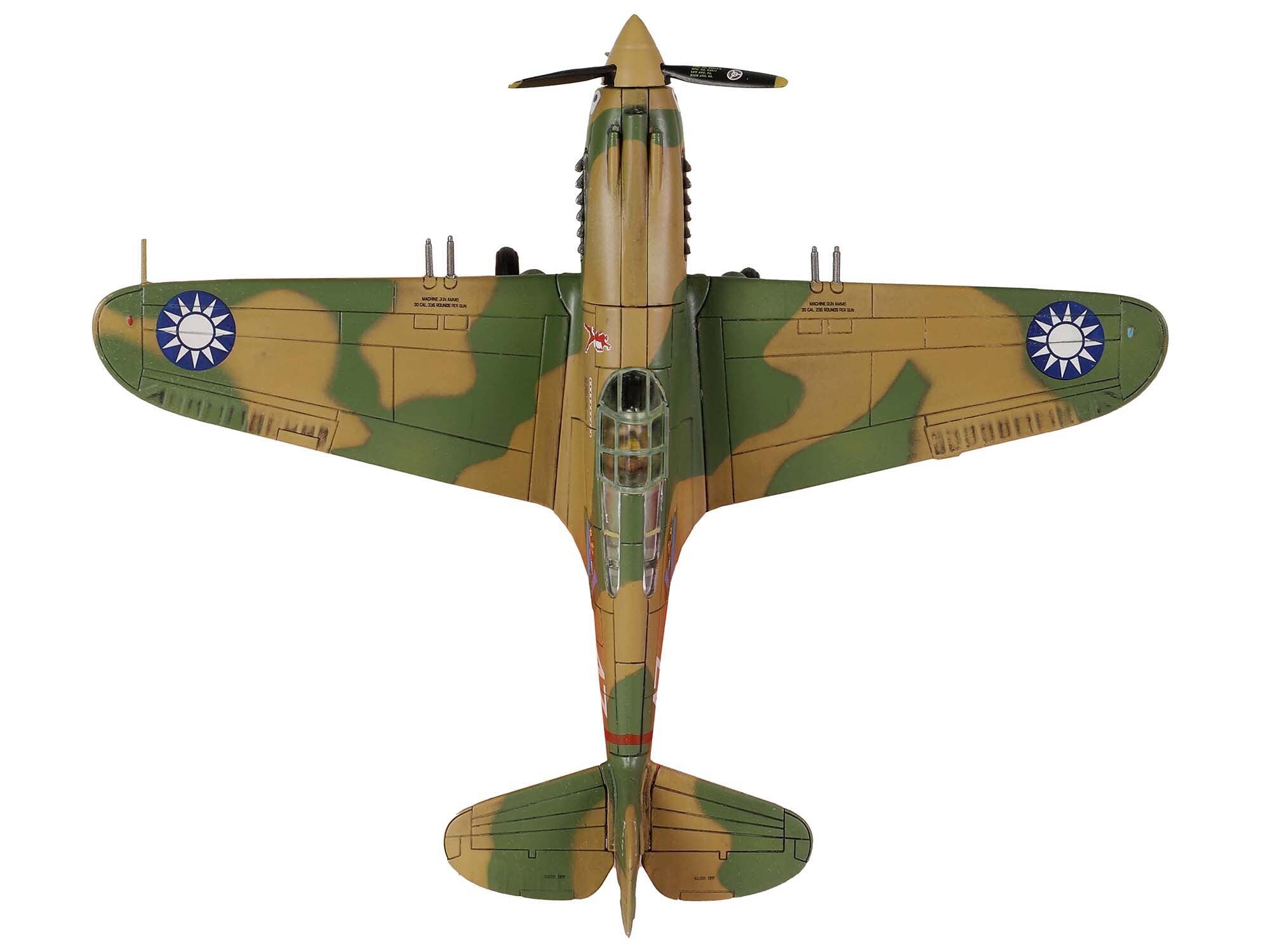 Curtiss P-40B HAWK 81A-2 Aircraft Fighter "3rd Pursuit Squadron American Volunteer Group P-8127 Serial : 47 China" (June 1942) "WW2 Aircrafts Series" 1/72 Diecast Model by Forces of Valor Forces Of Valor