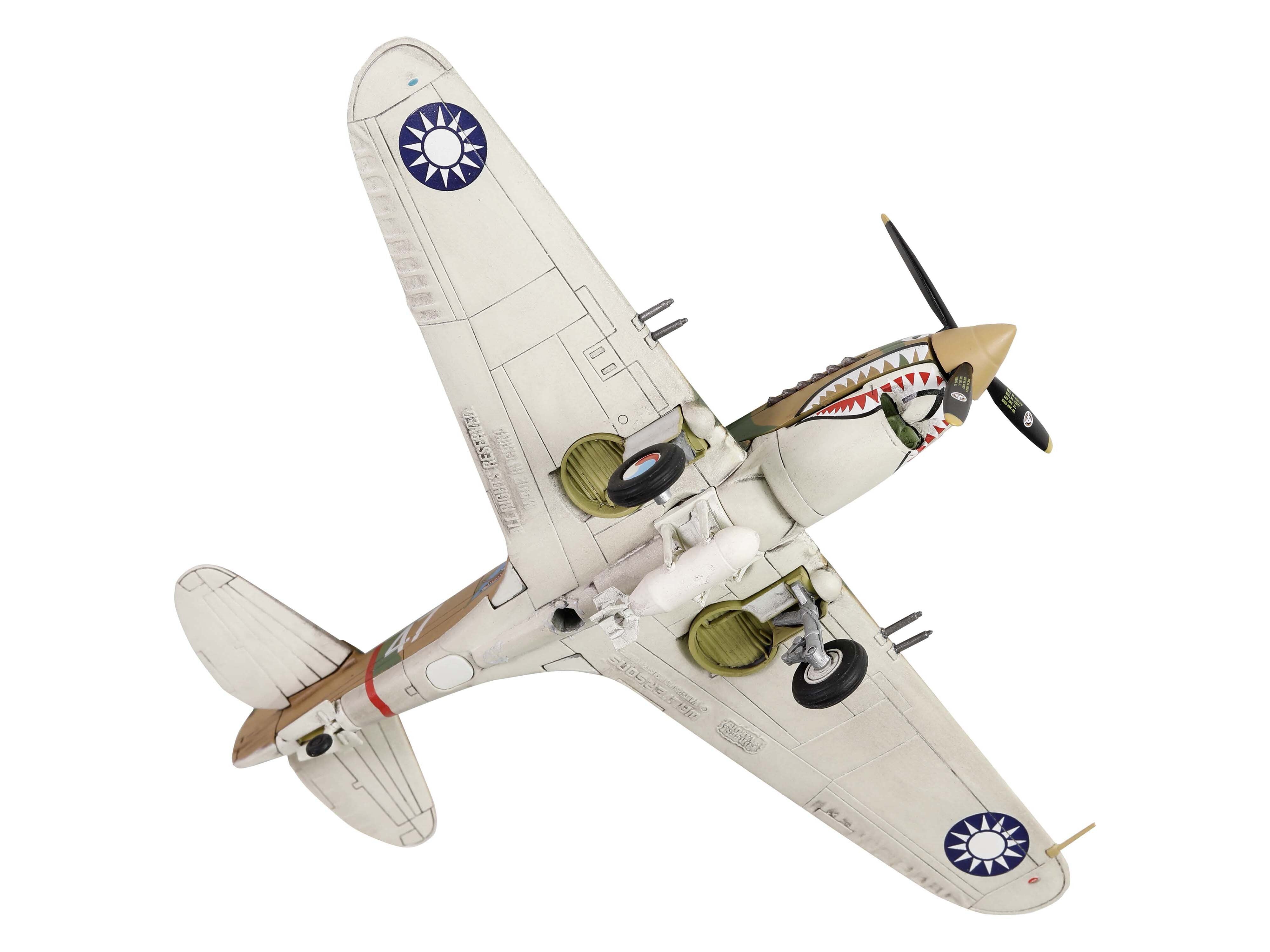 Curtiss P-40B HAWK 81A-2 Aircraft Fighter "3rd Pursuit Squadron American Volunteer Group P-8127 Serial : 47 China" (June 1942) "WW2 Aircrafts Series" 1/72 Diecast Model by Forces of Valor Forces Of Valor