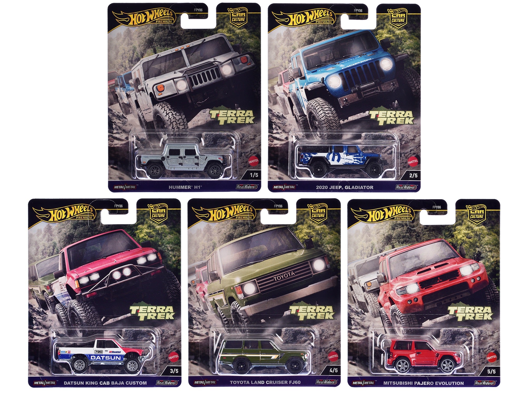 "Terra Trek" 5 piece Set "Car Culture" 2024 Series C Diecast Model Cars by Hot Wheels Hotwheels