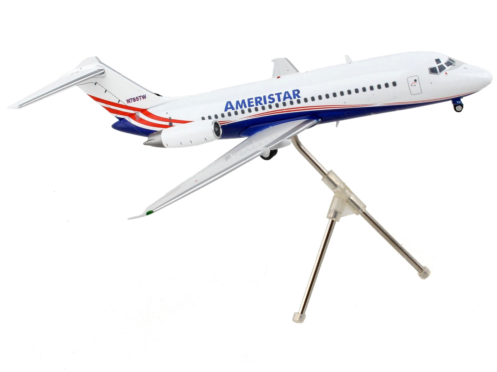 McDonnell Douglas DC-9-15F Commercial Aircraft "Ameristar Air Cargo" White with Blue and Red Stripes "Gemini 200" Series 1/200 Diecast Model Airplane by GeminiJets GeminiJets