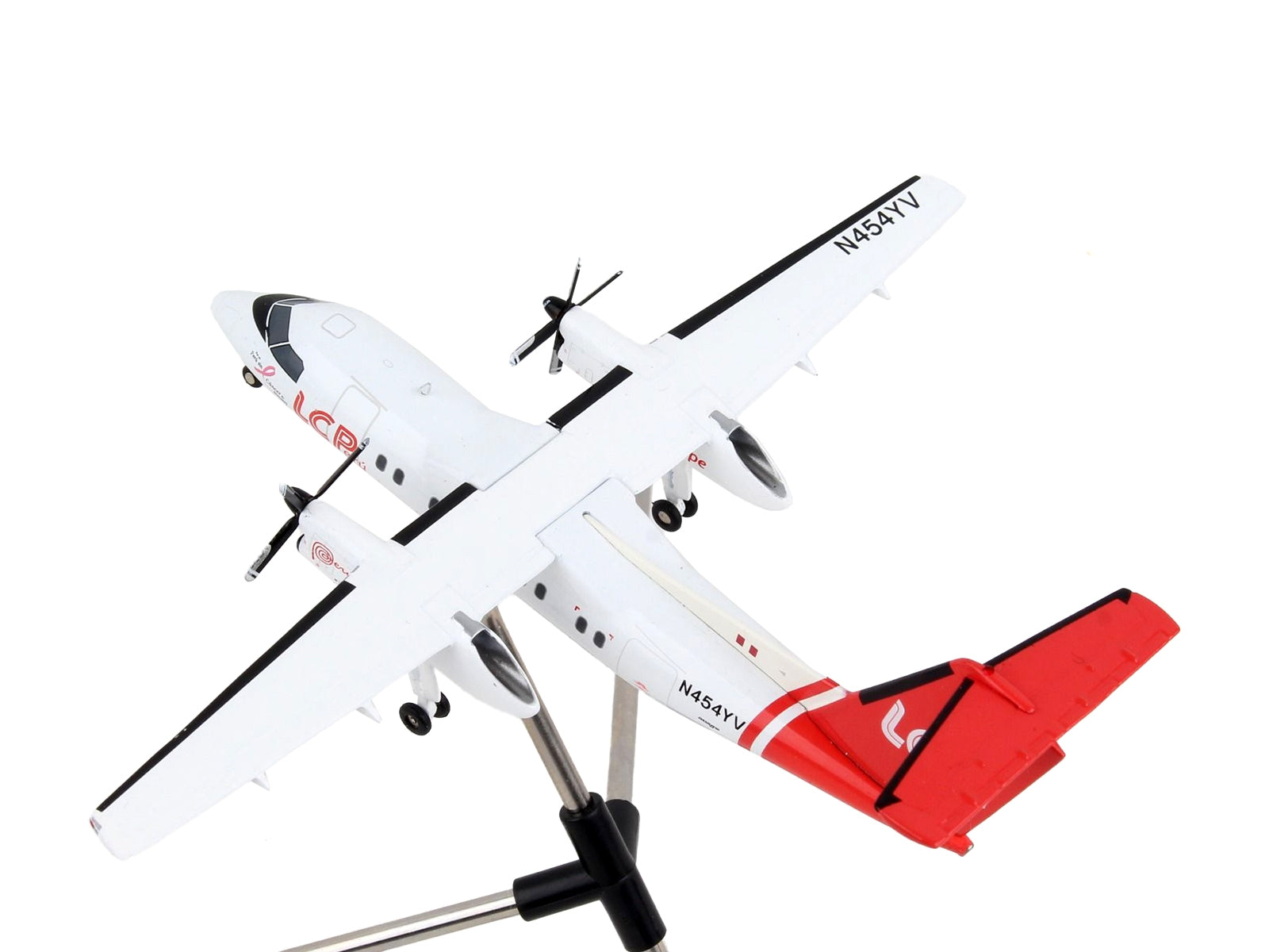 Bombardier Dash 8-200 Commercial Aircraft "LC Peru" White with Red Tail "Gemini 200" Series 1/200 Diecast Model Airplane by GeminiJets GeminiJets