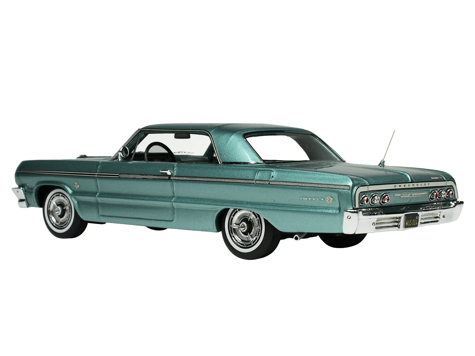 1964 Chevrolet Impala Azure Aqua Blue Metallic with Blue Interior Limited Edition to 200 pieces Worldwide 1/43 Model Car by Goldvarg Collection Goldvarg Collection