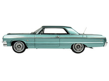 Load image into Gallery viewer, 1964 Chevrolet Impala Azure Aqua Blue Metallic with Blue Interior Limited Edition to 200 pieces Worldwide 1/43 Model Car by Goldvarg Collection Goldvarg Collection
