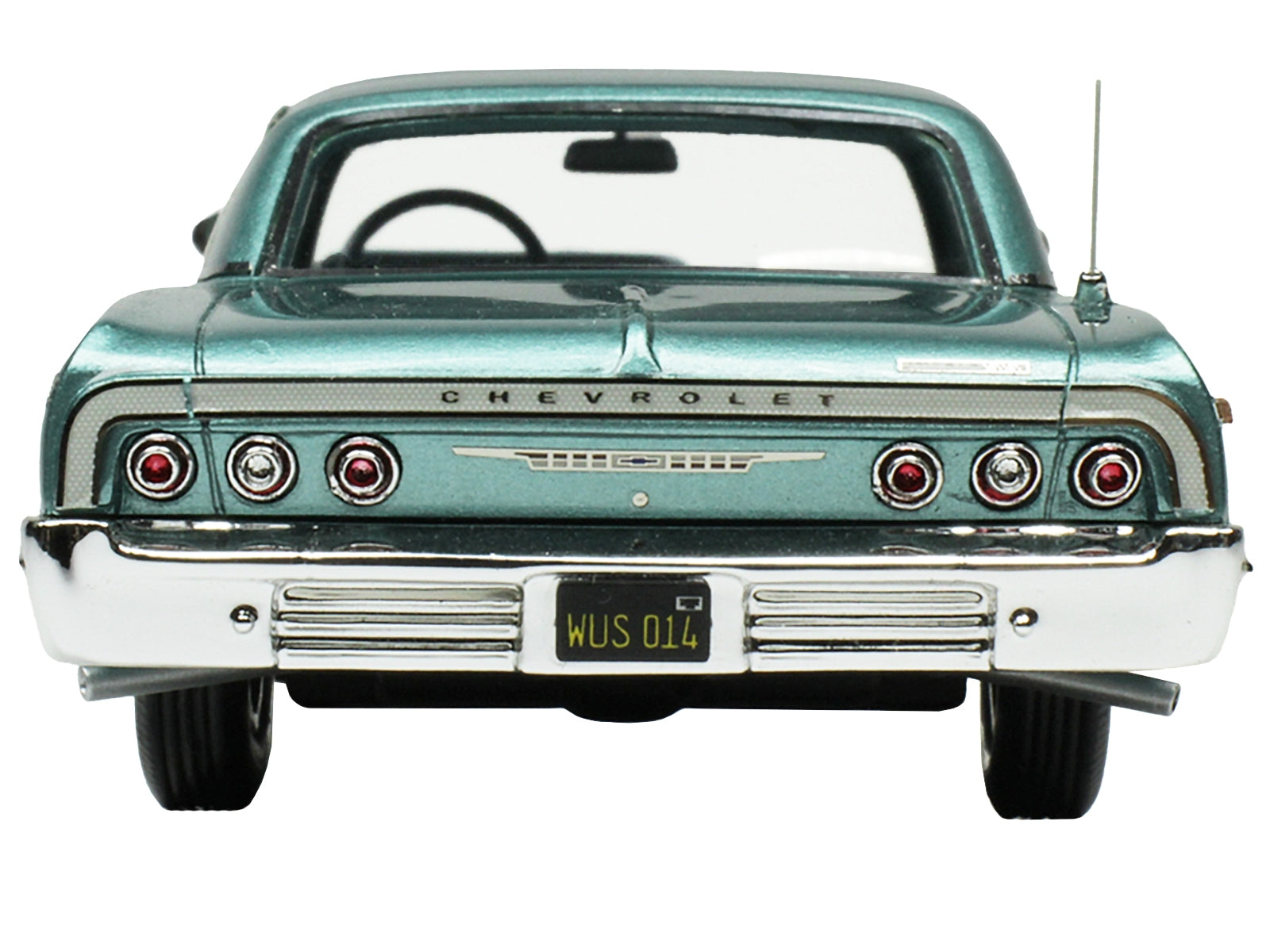 1964 Chevrolet Impala Azure Aqua Blue Metallic with Blue Interior Limited Edition to 200 pieces Worldwide 1/43 Model Car by Goldvarg Collection Goldvarg Collection