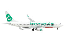 Load image into Gallery viewer, Boeing 737-800 Commercial Aircraft &quot;Transavia Airlines&quot; White with Green Tail 1/400 Diecast Model Airplane by GeminiJets GeminiJets
