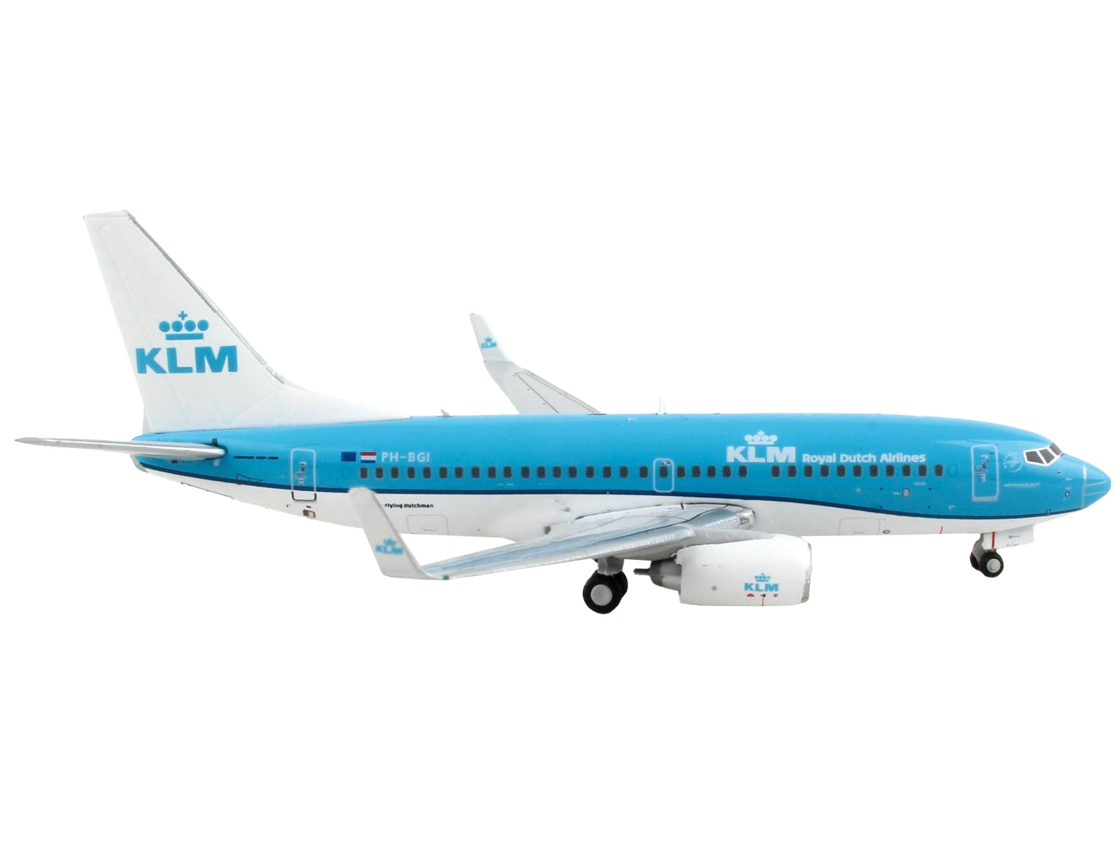 Boeing 737-700 Commercial Aircraft "KLM Royal Dutch Airlines" Blue and White 1/400 Diecast Model Airplane by GeminiJets GeminiJets