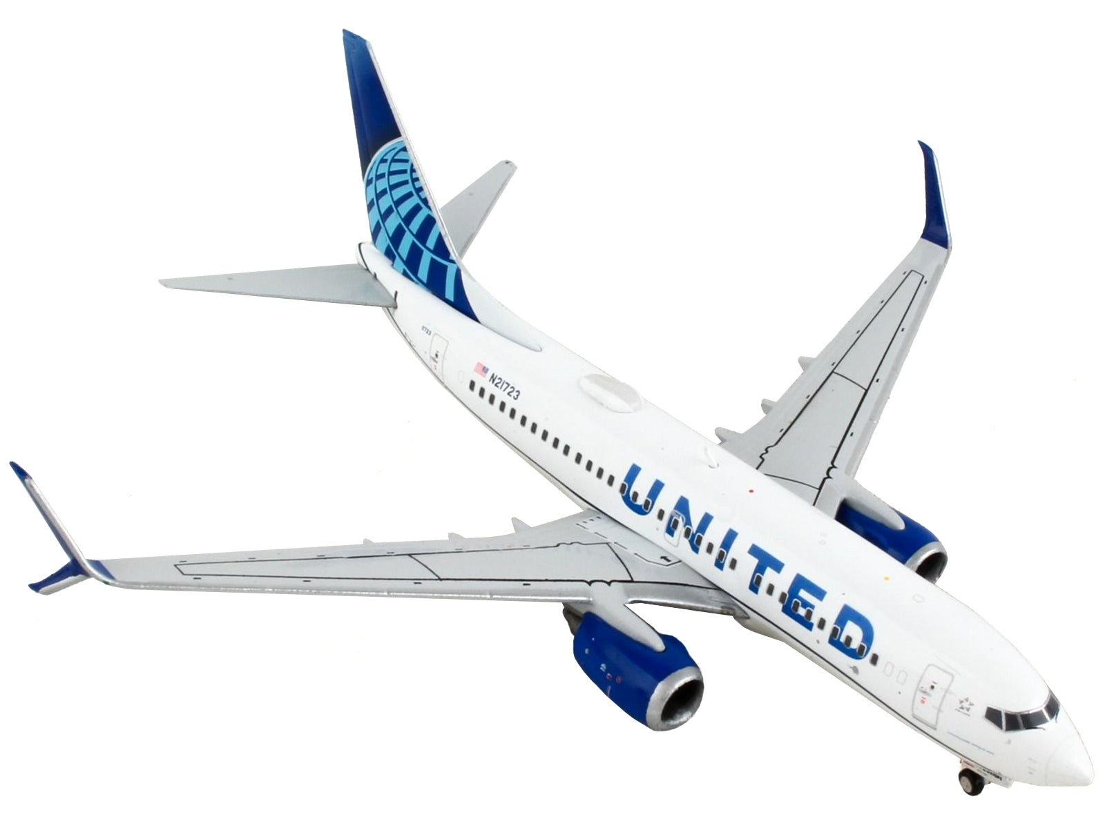 Boeing 737-700 Commercial Aircraft "United Airlines" White with Blue 1/400 Diecast Model Airplane by GeminiJets GeminiJets