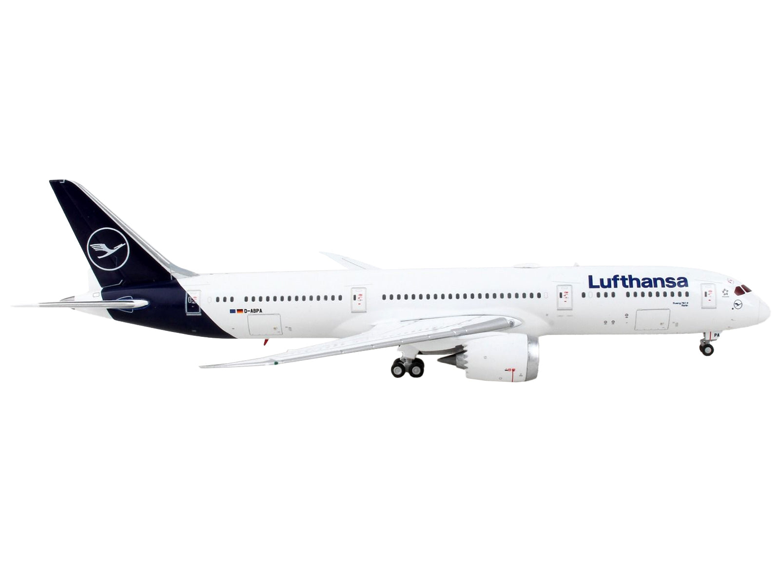 Boeing 787-9 Commercial Aircraft "Lufthansa - D-ABPA" White with Dark Blue Tail 1/400 Diecast Model Airplane by GeminiJets GeminiJets