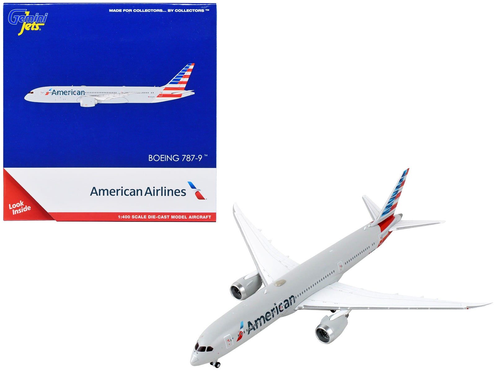 Boeing 787-9 Commercial Aircraft "American Airlines" Gray 1/400 Diecast Model Airplane by GeminiJets GeminiJets