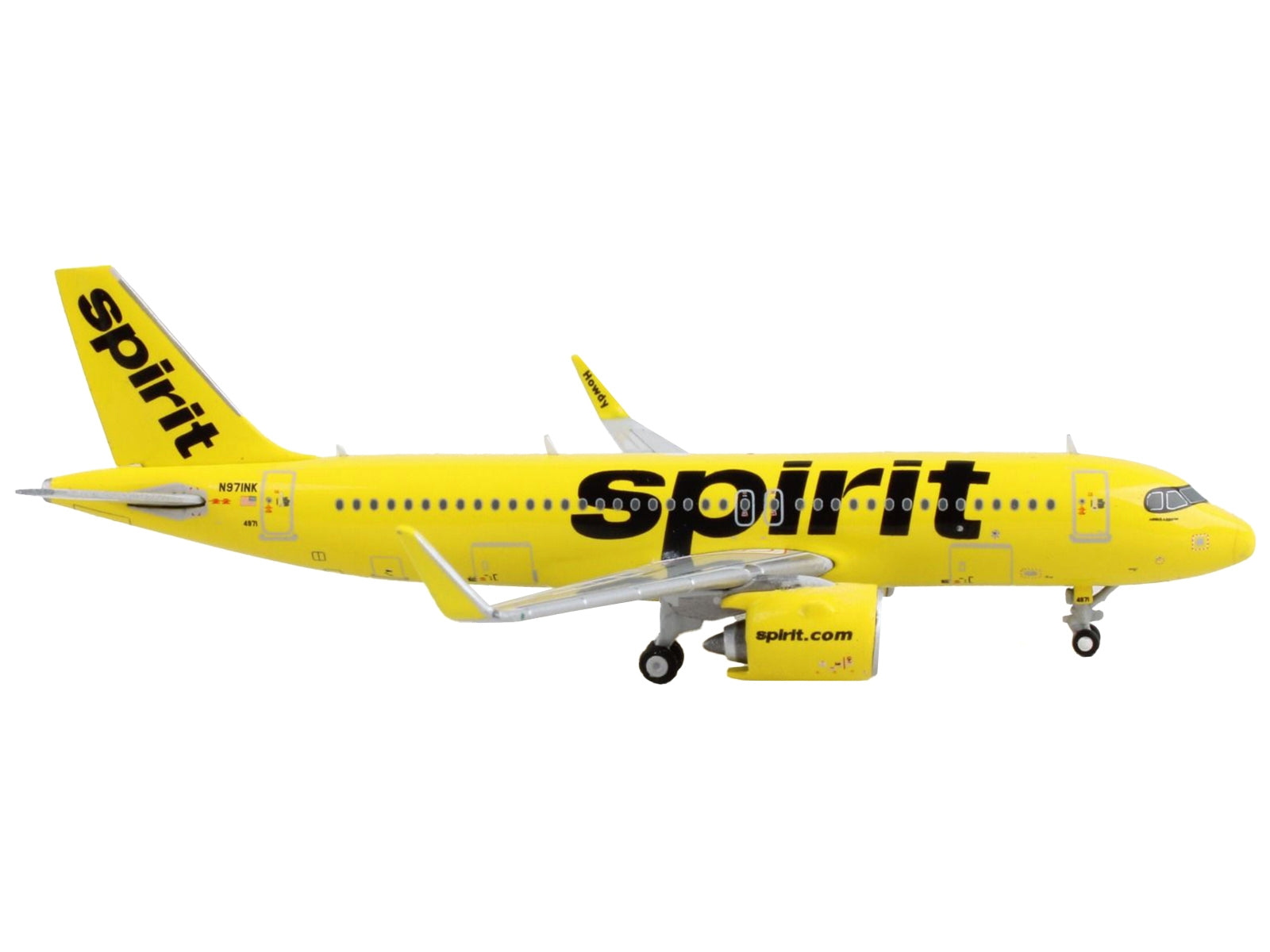 Airbus A320neo Commercial Aircraft "Spirit Airlines" Yellow 1/400 Diecast Model Airplane by GeminiJets GeminiJets