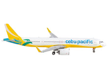 Load image into Gallery viewer, Airbus A321neo Commercial Aircraft &quot;Cebu Pacific&quot; Yellow and White 1/400 Diecast Model Airplane by GeminiJets GeminiJets
