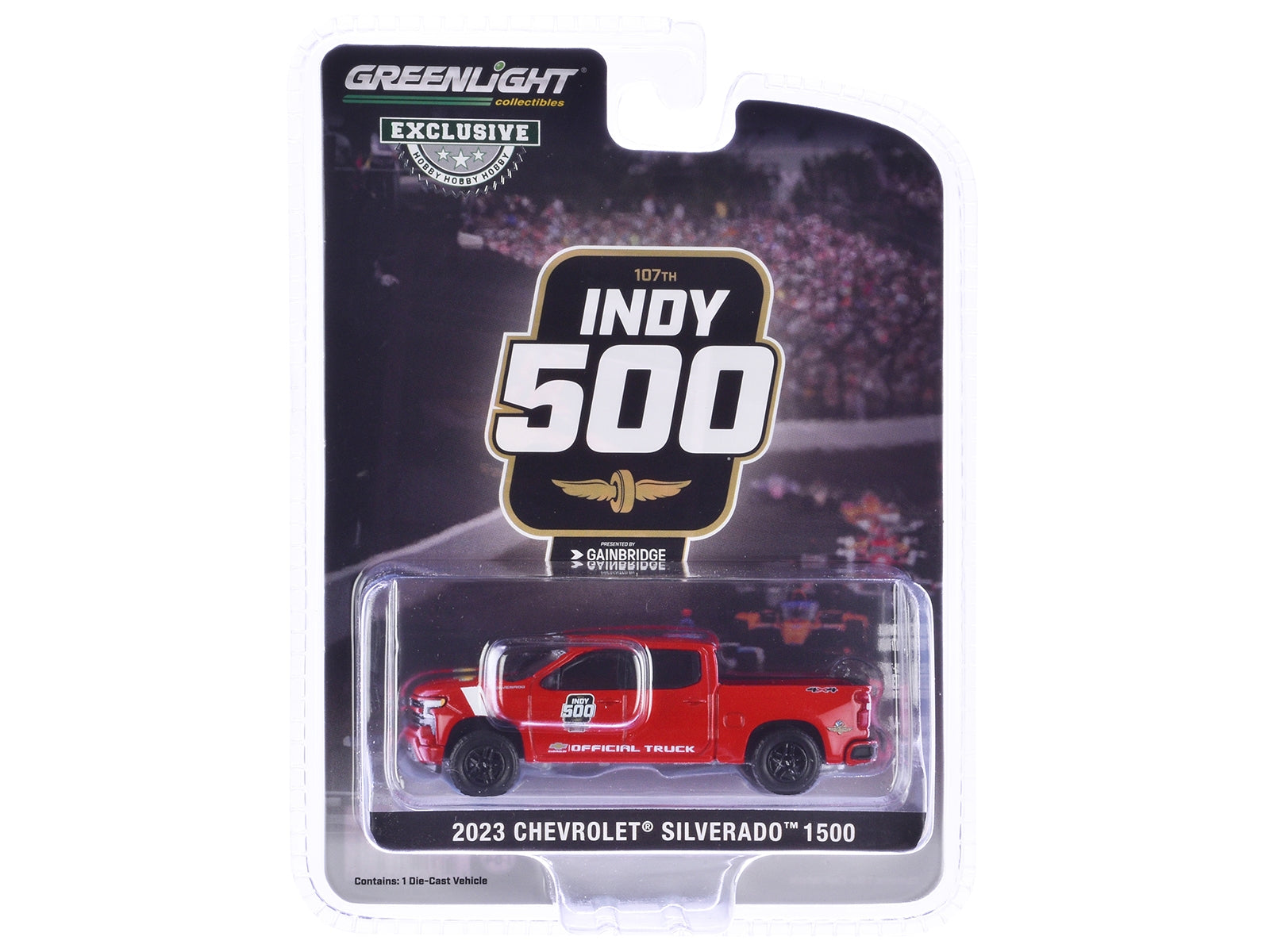 2023 Chevrolet Silverado 1500 Pickup Truck "107th Running of the Indianapolis 500 Official Truck" Red "Hobby Exclusive" Series 1/64 Diecast Model Car by Greenlight Greenlight