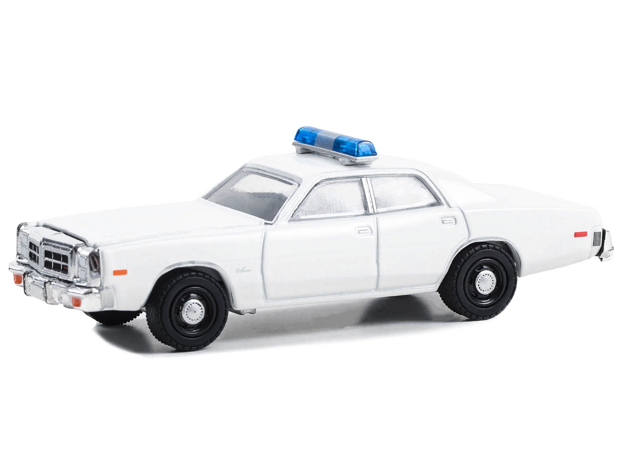 1977-78 Dodge Monaco Police Pursuit White with Light Bar "Hot Pursuit - Hobby Exclusive" Series 1/64 Diecast Model Car by Greenlight Greenlight