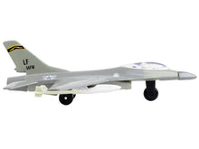 Load image into Gallery viewer, General Dynamics F-16 Fighting Falcon Fighter Aircraft Gray &quot;United States Air Force&quot; with Runway Section Diecast Model Airplane by Runway24 Runway24
