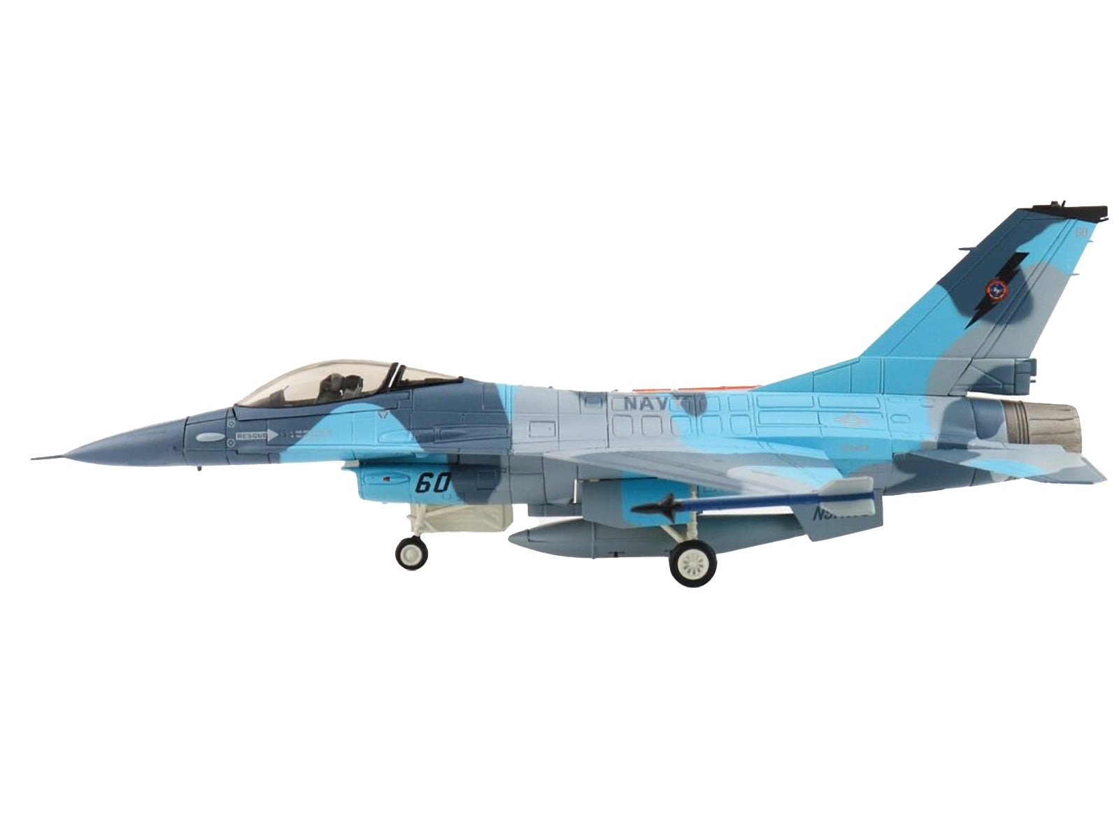 Lockheed F-16A Fighting Falcon Fighter Aircraft "NSAWC Adversary" (2006-2008) United States Navy "Air Power Series" 1/72 Diecast Model by Hobby Master Hobby Master