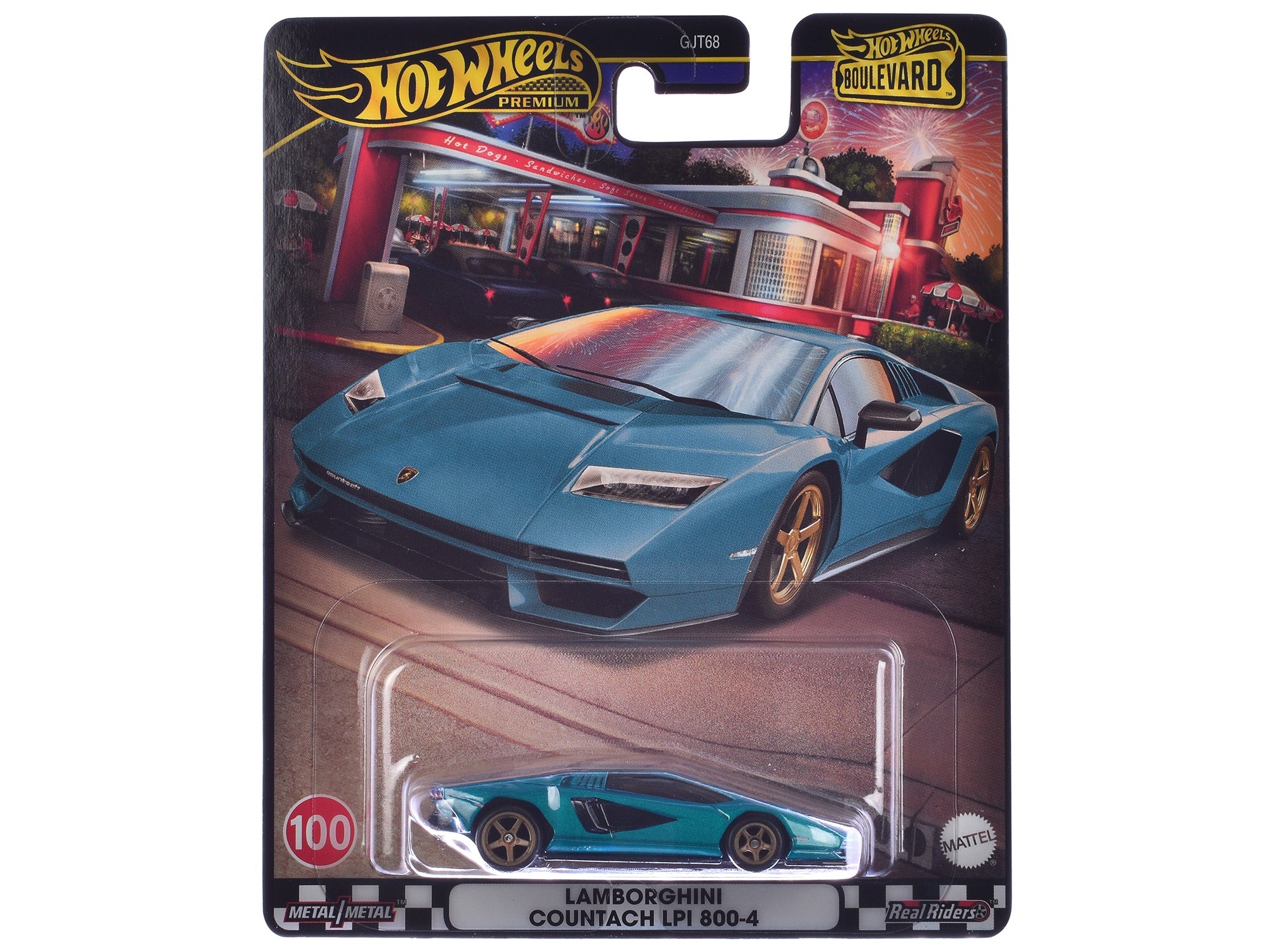 Lamborghini Countach LPI 800-4 Teal Metallic "Boulevard" Series Diecast Model Car by Hot Wheels Hotwheels