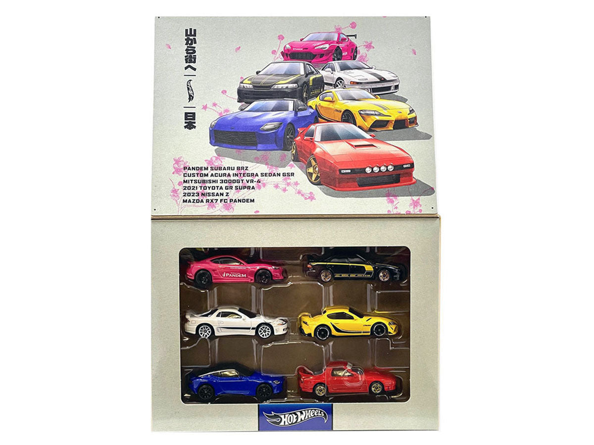 "Japan Street Theme" 6 piece Set Diecast model cars by Hot Wheels Hotwheels