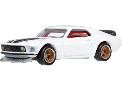 1969 Ford Mustang Boss 302 White with Black Stripes 