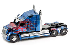 Load image into Gallery viewer, Model Kit Western Star 5700 Truck &quot;Optimus Prime&quot; Blue with Red Flames &quot;Transformers: The Last Knight&quot; (2017) Movie (Moderate Difficulty) Steel Model by Metal Earth Metal Earth
