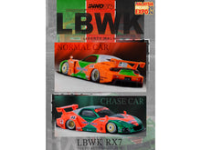 Load image into Gallery viewer, Mazda RX7 (FD3S) LB-Super-Silhouette RHD (Right Hand Drive) #55 Green and Orange with Graphics &quot;Tokyo Auto Salon 2024 - Malaysia Diecast Expo 2024&quot; 1/64 Diecast Model Car by Inno Models Inno Models
