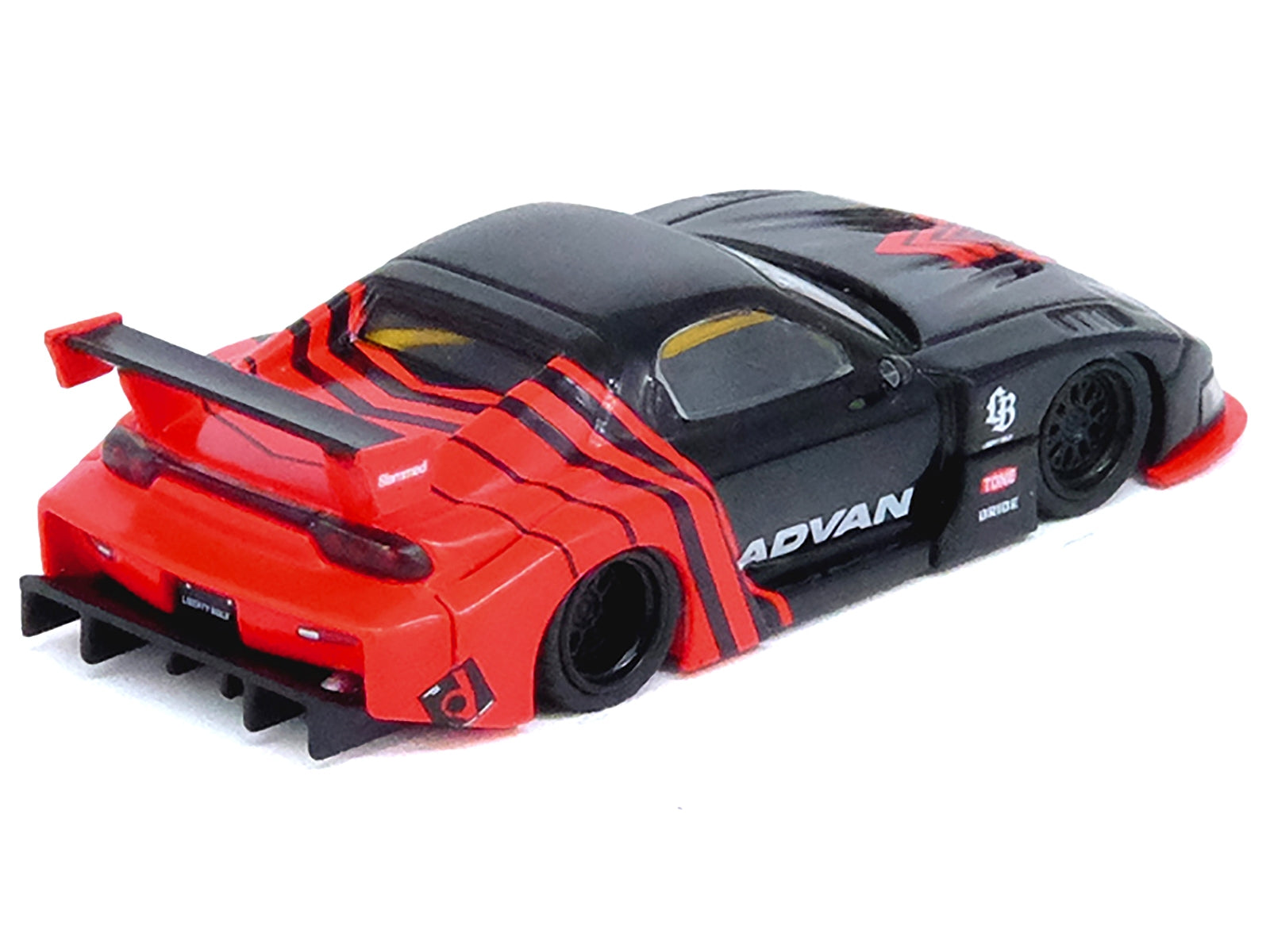 Mazda RX7 (FD3S) LB-Super-Silhouette RHD (Right Hand Drive) "Advan Livery" Red and Black 1/64 Diecast Model Car by Inno Models Inno Models