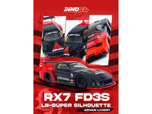 Load image into Gallery viewer, Mazda RX7 (FD3S) LB-Super-Silhouette RHD (Right Hand Drive) &quot;Advan Livery&quot; Red and Black 1/64 Diecast Model Car by Inno Models Inno Models
